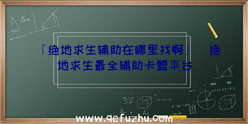 「绝地求生辅助在哪里找啊」|绝地求生最全辅助卡盟平台